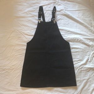 Black overall dress